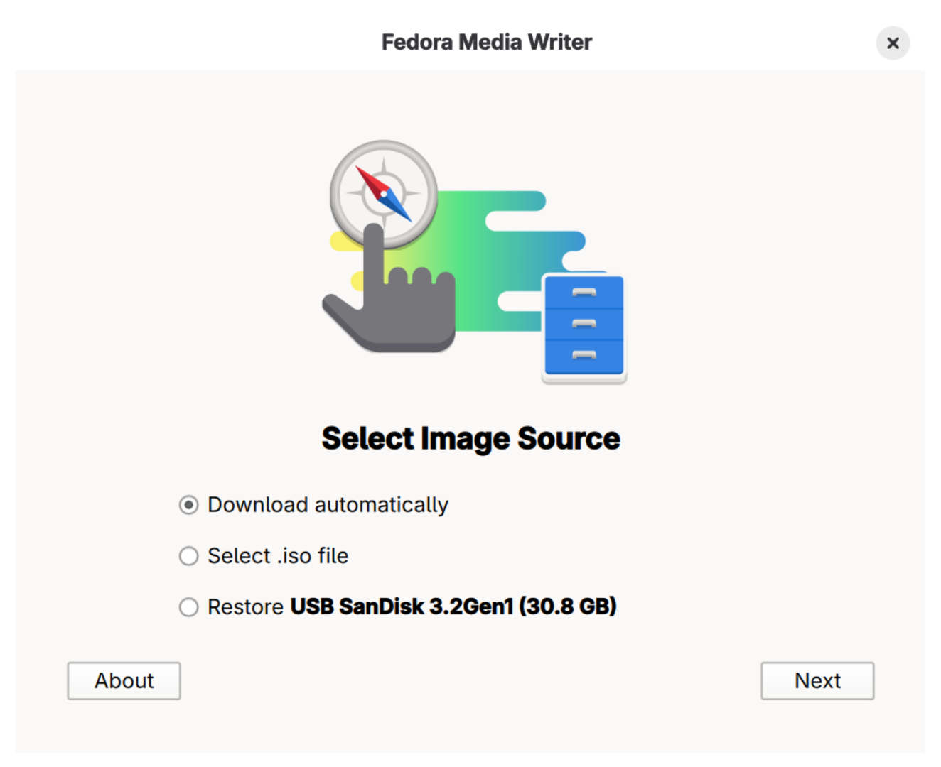 Imagebron selecteren