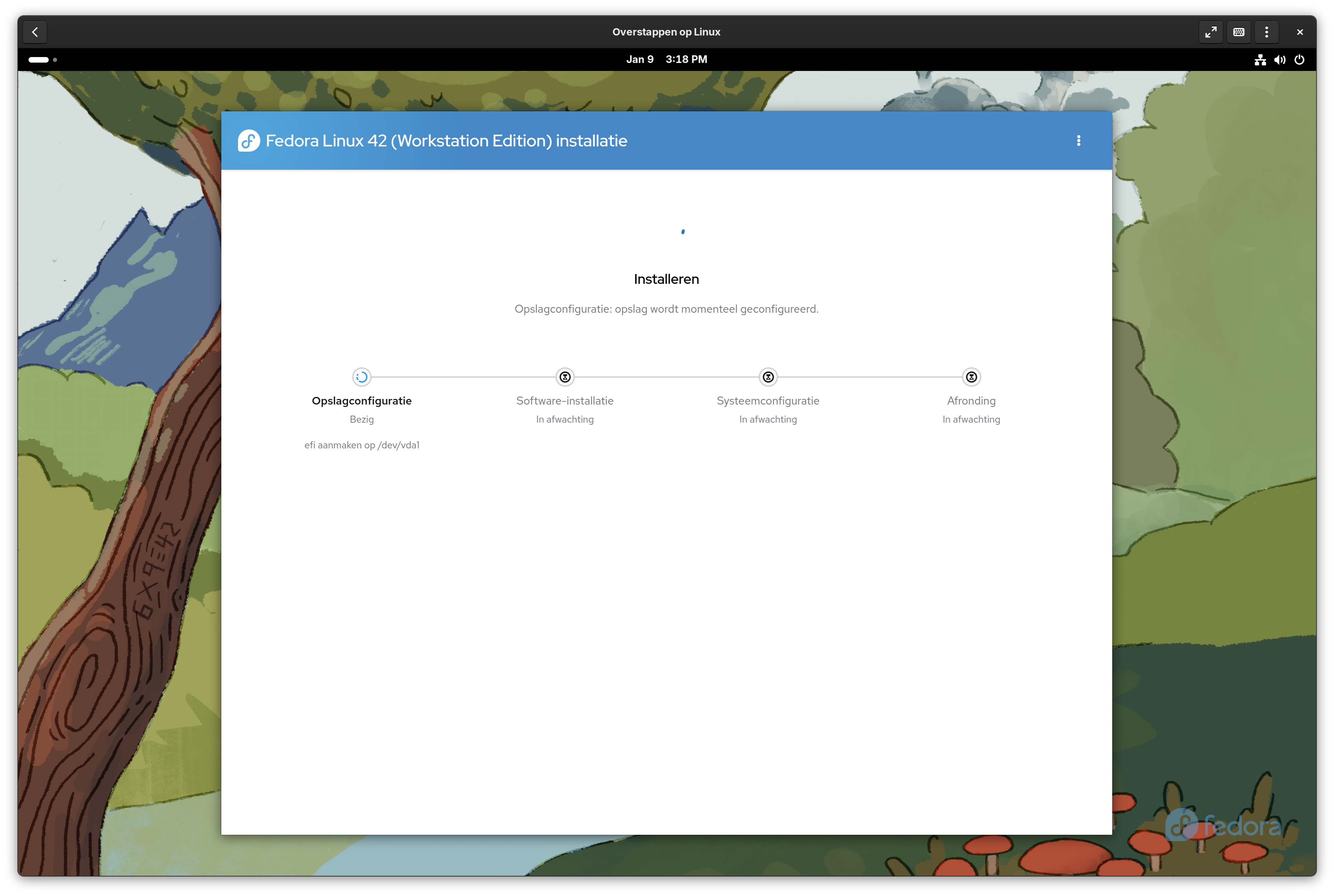 Linux (Fedora) installatie 1